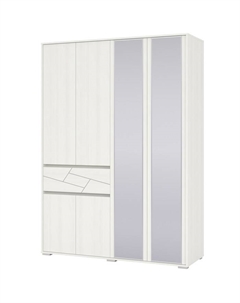 Шкаф 4-х дверный «Аделина» с ящиком, 1600×553×2220 мм, цвет рамух белый Гранд кволити