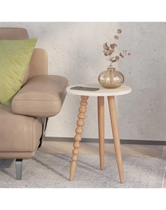 Стол журнальный «Лотос», 350×350×496 мм, цвет айвори Гранд кволити