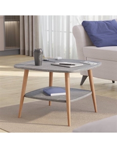 Стол журнальный «Квадро», 600×600×418 мм, цвет чёрный мрамор Гранд кволити