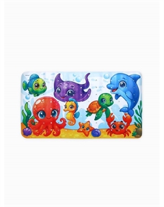 Коврик для ванной противоскользящий, на присосках «Морской мир», детский, 40×70 см See you home