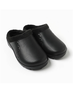 Галоши - сабо мужские утепленные, размер 44, чёрные Light company