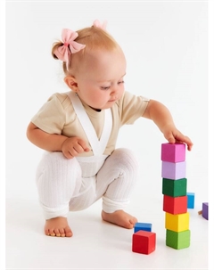 Лосины детские с лямками, рост 80-86 см, белые Minaku