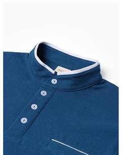 Футболка с длинным рукавом мужская синяя, р-р 44 Minaku