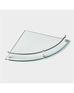 Полка для ванной, угловая, металл, стекло, 24×24×4 см Stölz