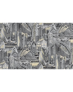 Обои виниловые на флизелиновой основе "" Вояж-21 черно-желтый 1,06*10м Белвинил