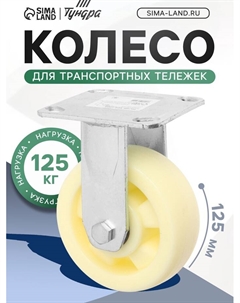 Колесо для транспортных тележек, d=125, на площадке покрытие PP Tundra