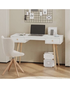 Стол письменный с двумя ящиками, 1200×450×740 мм, цвет белый Гранд кволити