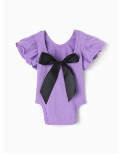 Боди «Чёрный бант», рост 86-92 см, фиолетовое Крошка я