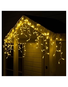 Гирлянда «Бахрома» 3×0.6 м, IP65, УМС, белая нить каучук, 108 LED, свечение тёплое белое, 220 В Luazon lighting