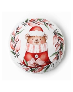 Подушка декоративная новогодняя «. Мишутка» 32×32 см Этель