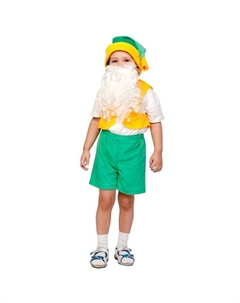 Карнавальный костюм «Гном», плюш лайт, жилет, шорты, колпак, борода, рост 92-116 см Карнавалофф