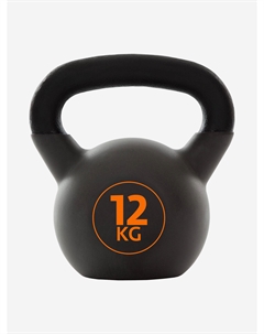 Гиря 12 кг чугунная обрезиненная, Черный Torneo