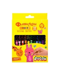 Фломастеры Каляка-Маляка Веселые зверята / ФНССКМ12 Каляка-маляка