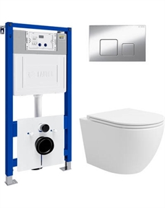 Унитаз подвесной с инсталляцией Lauter Vortex 2110830 с кнопкой 219701F