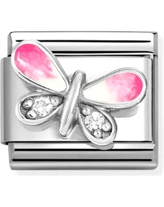 Звено для браслета NominatioN Бабочка с розовыми крыльями 330321/09 Nomination