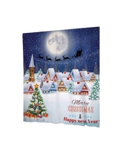 Шторка-занавеска для ванны JoyArty Снежный городок / sc_20307 Joyarty