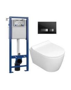 Унитаз подвесной с инсталляцией Керамин Трент R + S-IN-MZ-VECTOR + P-BU-MOV/Blg/Gl