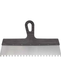 Шпатель Курс Фасадный нержавеющий зубчатый 350мм / 06614