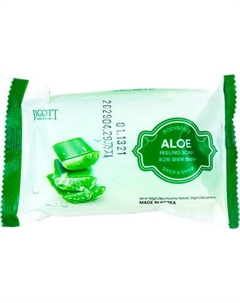 Мыло твердое Jigott Aloe Scrub Soap для лица и тела с экстрактом алоэ