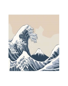 Шторка-занавеска для ванны JoyArty Волна / sc_51783 Joyarty