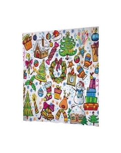 Шторка-занавеска для ванны JoyArty Радостная атмосфера / sc_20275 Joyarty