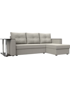 Диван угловой Лига Диванов Атланта со столом правый / 121162 Лига диванов