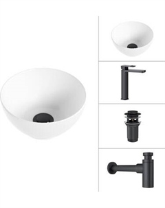 Умывальник со смесителем Lauter 21601E + Cascade 21СК0655BS + сифон 21635B + дон.клапан 21190B