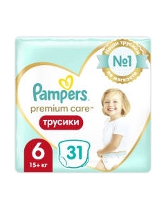 Подгузники-трусики детские Pampers Premium Care 6 Extra Large
