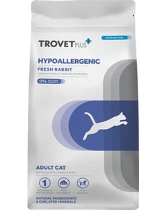 Сухой ветеринарный корм для кошек Trovet Plus Adult Cat Hypoallergenic Fresh Rabbit Trovet plus