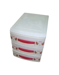 Комод пластиковый Росспласт Мини Декор 3 яруса