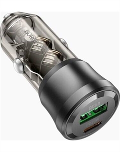 Зарядное устройство автомобильное Borofone BZ25A два порта PD38W+QC3.0 + кабель Type-C to Lightning