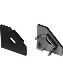 Заглушка для профиля Arlight SL-KANT-H18 FLAT BLACK с отверстием / 049432