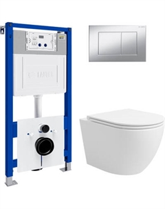 Унитаз подвесной с инсталляцией Lauter Vortex 2110830 с кнопкой 219703J