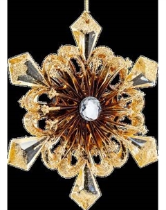 Елочная игрушка Erich Krause Decor. Снежинка янтарная / 47445 Erich krause