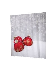 Шторка-занавеска для ванны JoyArty Заснеженные игрушки / sc_20293 Joyarty