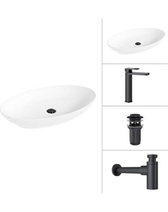 Умывальник со смесителем Lauter 21571 + Cascade 21СК0655BS + сифон 21635B + дон.клапан 21190B