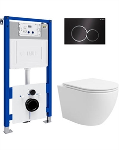 Унитаз подвесной с инсталляцией Lauter Vortex 2110830 с кнопкой 219704E