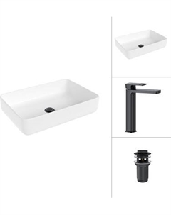 Умывальник со смесителем Lauter 21487-50 + Cascade 21СК0655BS с донным клапаном 21190B