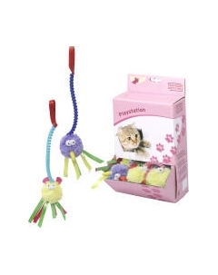 Игрушка для кошек EBI Пушистик с лентами на пружинке / 409/424339 Ebi