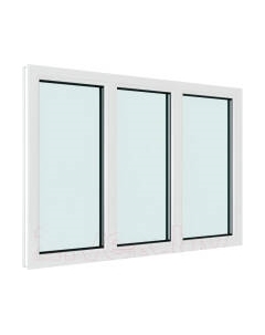 Окно ПВХ Rehau Деленное на 3 части глухое 3 стекла