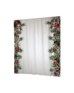 Шторка-занавеска для ванны JoyArty Двухстороннее рождественское оформление / sc_37171 Joyarty