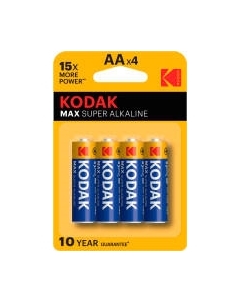 Комплект батареек Kodak Max Super Alkaline AA LR6 4BL