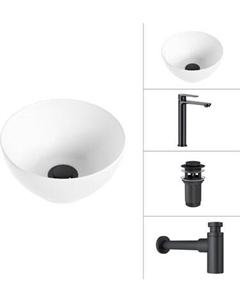 Умывальник со смесителем Lauter 21601E + Moon 21СК8691BS + сифон 21635B + дон.клапан 21190B