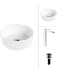 Умывальник со смесителем Lauter 21499-31 + Moon 21СK81691C с донным клапаном 21190CH