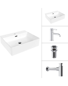 Умывальник со смесителем Lauter 21478 + Velvet 21СК696С + сифон 21635CH + донный клапан 21190CH