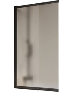 Стеклянная шторка для ванны BelBagno LUCE-VF-11-90/145-P-NERO Belbagno