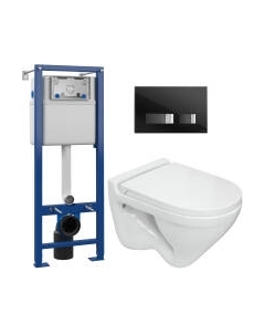 Унитаз подвесной с инсталляцией Sanita Luxe Attica SL DM + S-IN-MZ-VECTOR + P-BU-MOV/Blg/Gl Sanita luxe