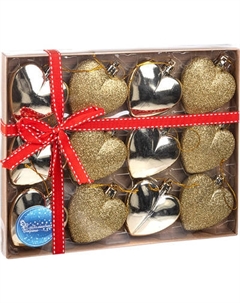 Набор елочных игрушек Волшебная страна Сердце золотое / 110447