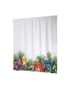 Шторка-занавеска для ванны JoyArty Заснеженные игрушки / sc_19401 Joyarty