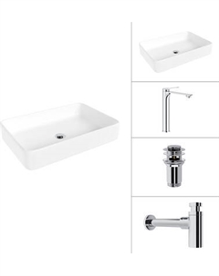 Умывальник со смесителем Lauter 21842 + Rio 21AM12672 + сифон 21635CH + дон.клапан 21190CH